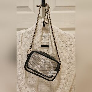 Black and Clear Chain Crossbody Bag